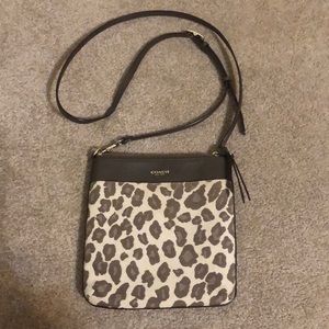 Coach animal print crossbody purse